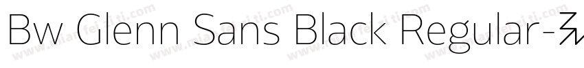 Bw Glenn Sans Black Regular字体转换
